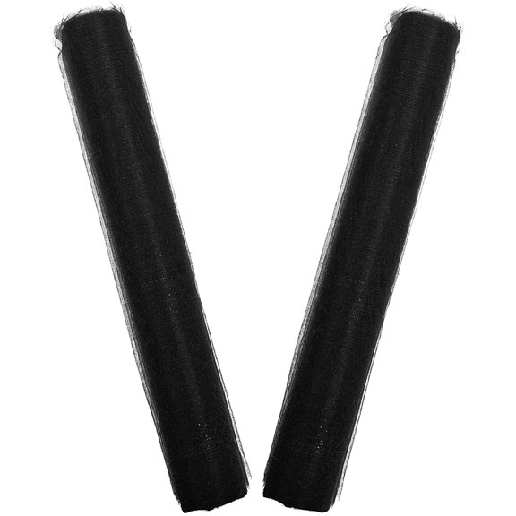 PTOOTP Black Mesh Yarn Ribbon, 2 Rolls for Wedding Decor, Party Crafts, Wrapping, Event Decorations and Projects