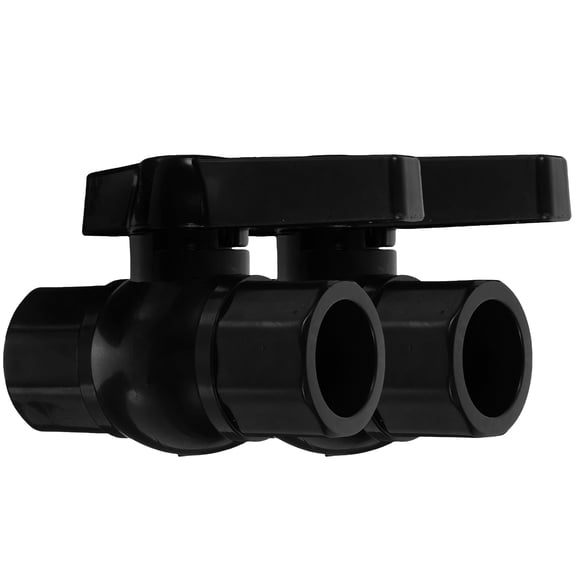 PTOOTP Pool Hose Valve Ball Valve Black PVC 2Pcs