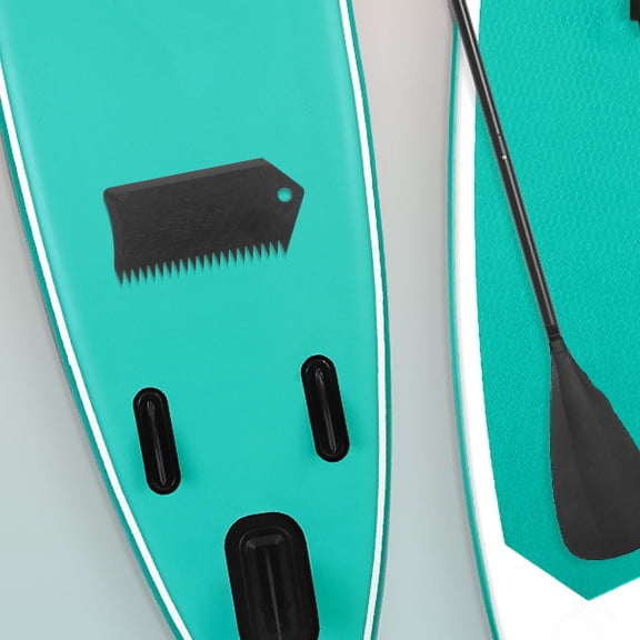 PTOOTP Black Plastic Wax Scraper with Carbon Fiber Finish for Easy Surfboard Cleaning and Maintenance