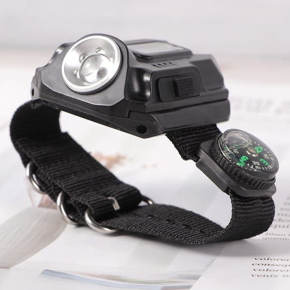 PTOOTP Black Wrist Light LED, Adjustable Strap with Flashlight for Decoration