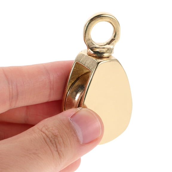 PTOOTP Brass Boat Pulley with Polished Finish for Smooth Flag Raising and Marine Use Applications