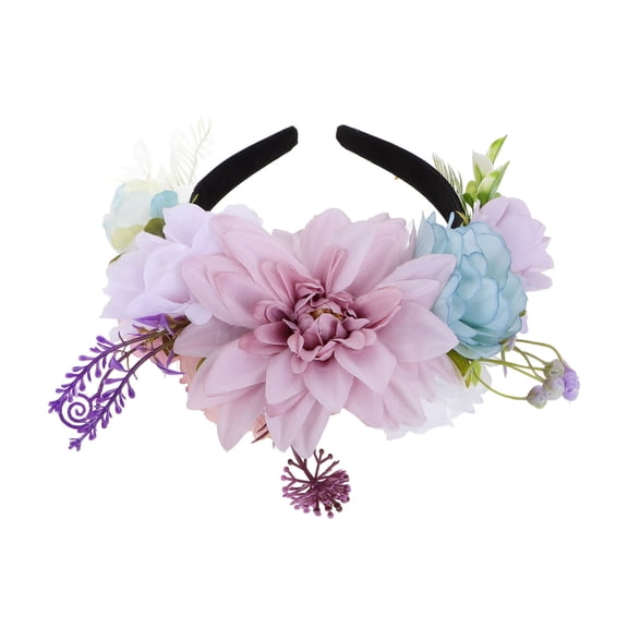 PTOOTP Elegant Lavender Floral Headband Made of Silk Cloth for Wedding Occasion
