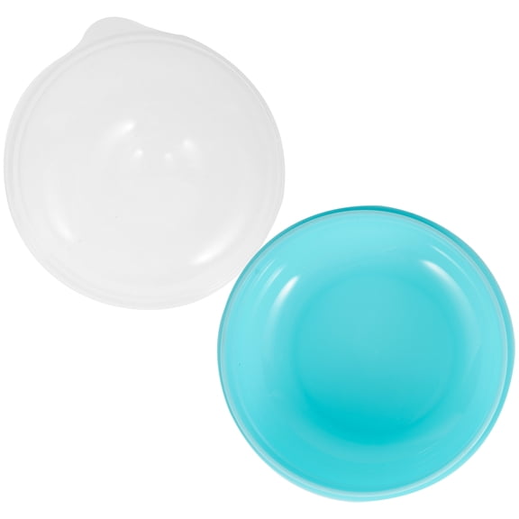 PTOOTP Sky-blue Doughnut Storage Box Bagel Holder for Countertop PP Dustproof 1Pack