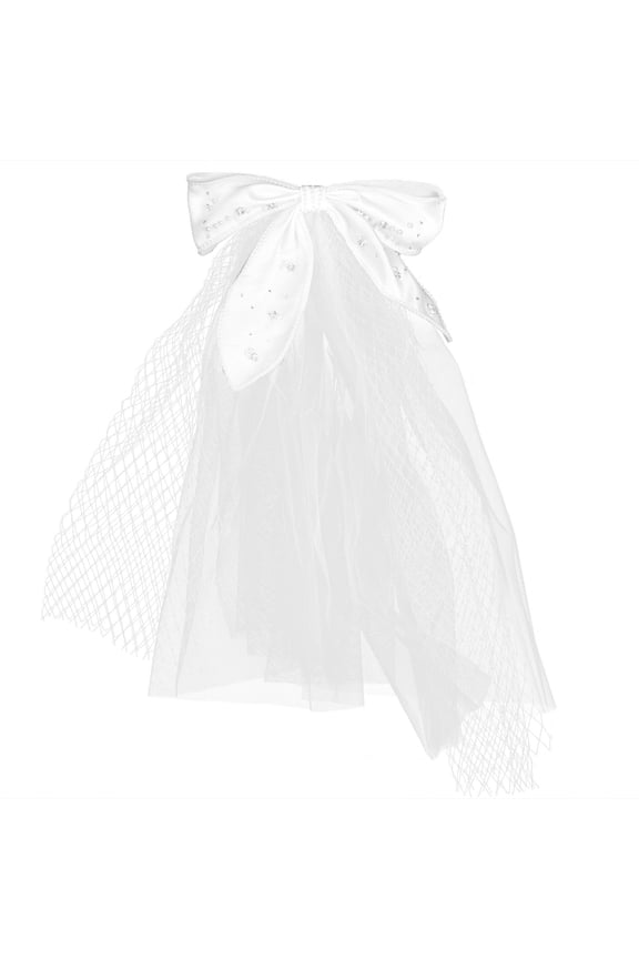 Bridal Veil White Lace Shoulder Length Reusable Wedding Veil Elegant Design for Brides