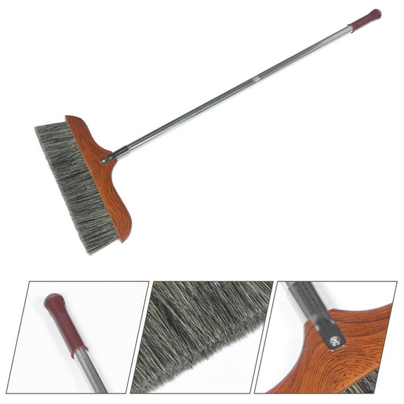 PTOOTP Telescoping Wooden Handle Broom with Soft Bristles for , RV, Home Use - and Easy to Store