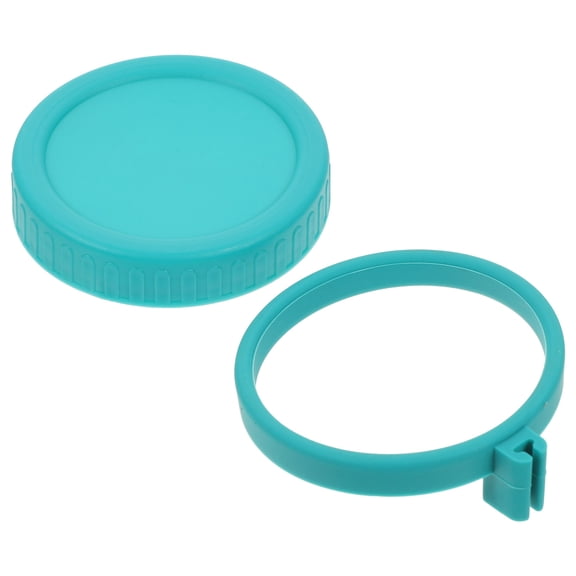 PTOOTP Leak-Proof Green Plastic Canning Jar Cap, Food Storage Lid for Sealing and Preserving Jars, Set of 1