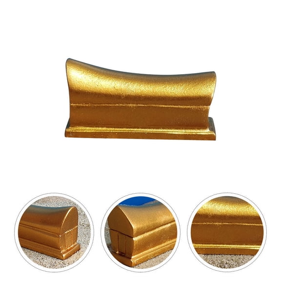 PTOOTP Golden Coffin Model Resin Figurine, Coffin Decoration, 1 Piece, 2.95 x 1.18 x 0.79 inches
