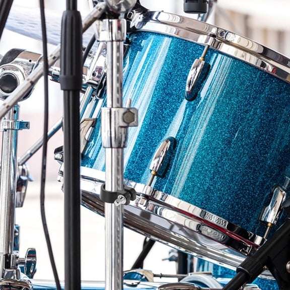 PTOOTP Compact Drum Clamp Drum Mounting Hardware Metal Black For Drummers 1 Pcs