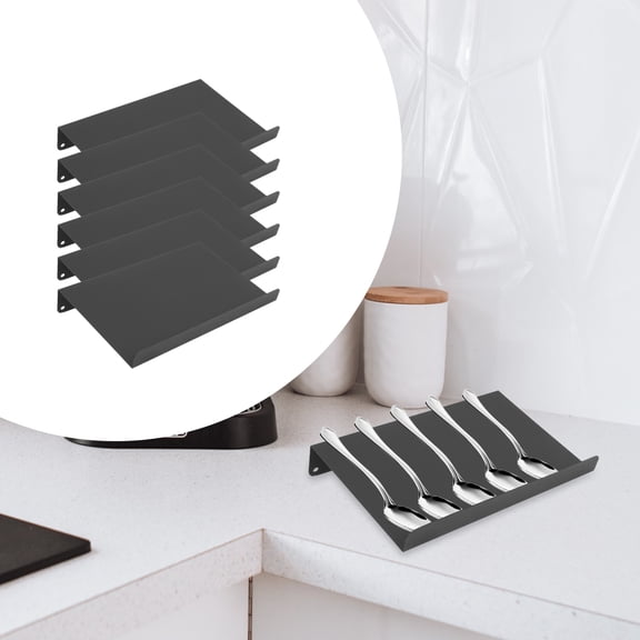 PTOOTP 6-Piece Condiment Organizer Set for Kitchen Storage, Modern Design, 11.8x4.3x1.5in, Ideal for Home and Cooking Spaces
