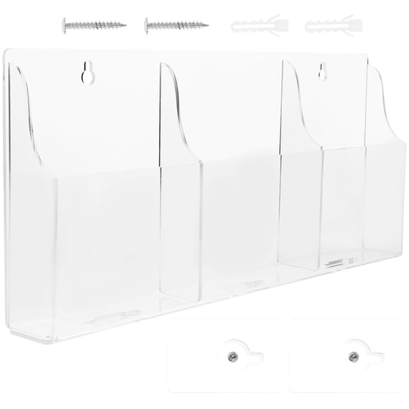 PTOOTP Wall Mount Remote Control Organizer 1 Pack Transparent Acrylic Holder for Home and Office Use
