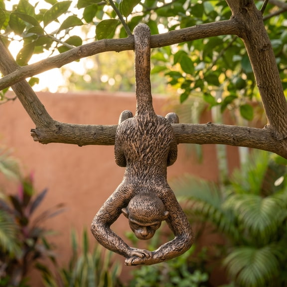 PTOOTP Creative Resin Monkey Figurine Multi-Color for Garden and Home Decor