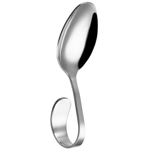 PTOOTP Curved Appetizer Spoon Stainless Steel Spoon Tableware for Cocktail Parties 1Pcs