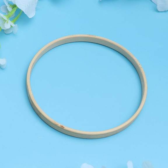 PTOOTP DIY Embroidery Hoop Circle for Beginners, round Plastic Beige
