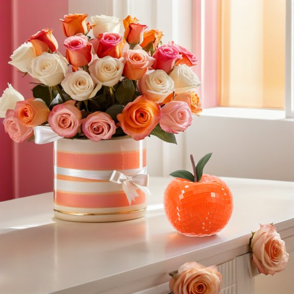 PTOOTP Decorative Artificial Orange Fruit with Mirror Surface for Fruit Display and Party Decorations
