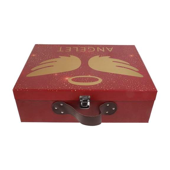 PTOOTP Red Decorative Suitcase Box for Women, 1 Piece Paper Packaging Box Ideal for Birthday, Holiday, Christmas Presents