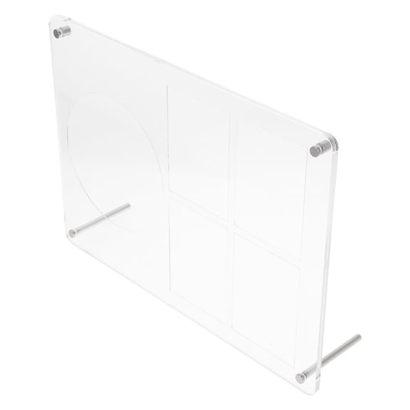 PTOOTP Clear Acrylic CD Storage Organizer Stand for Desktop, Compact Display Rack for Office and Home Use