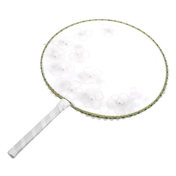 PTOOTP Chinese Embroidery Handheld Fan Fabric Cooling Fan for Women, Home Decor and Personal Use, 1 Set