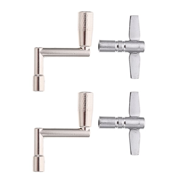 PTOOTP 4-Piece Metal Drum Tuning Keys Set for Drum Maintenance and Percussion Instrument Care