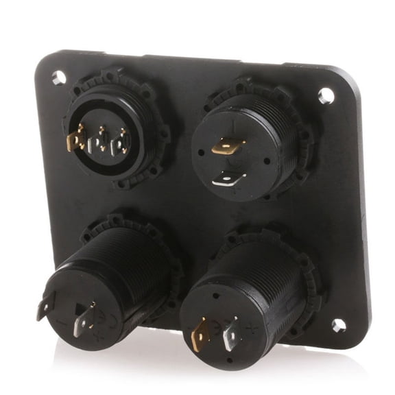 PTOOTP Dual Lighter Adapter Charger Socket Panel ABS Blue for Camper 1Pack