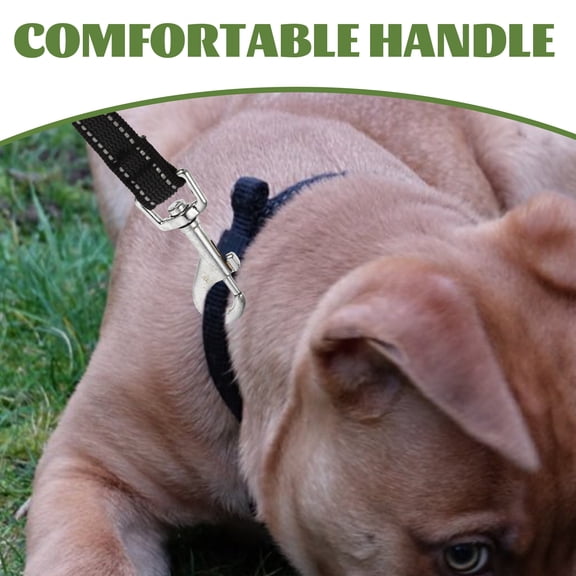 PTOOTP Multifunction Dog Leash Rope Black with 360 Degree Swivel Hook for Pet Use