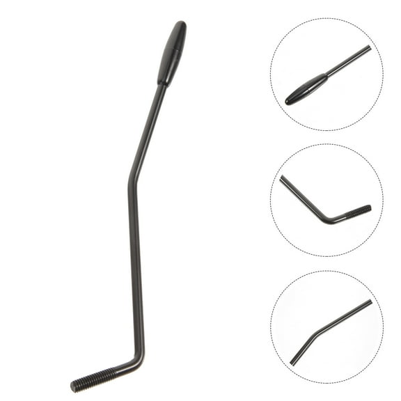 PTOOTP Electric Guitar Tremolo Arm 1Pcs Black Metal Thread Diameter 5mm for Bridge Assembly Use