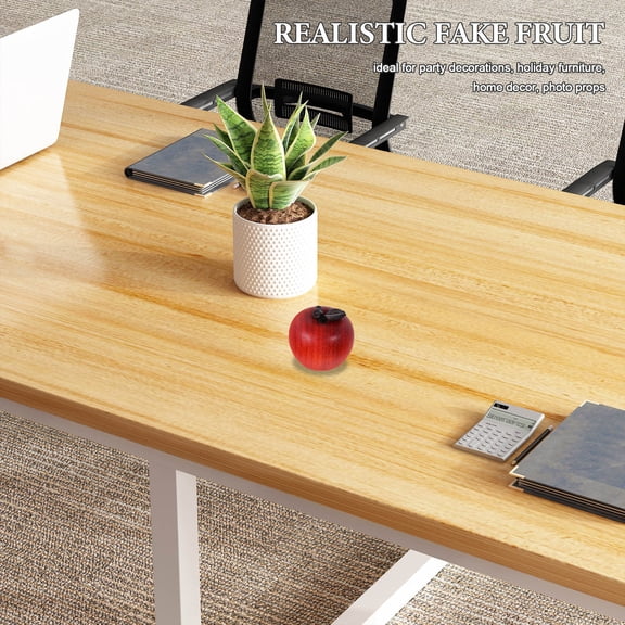 PTOOTP Fake Mini Apples Wooden Apples Decor Red Sandalwood Desktop Decoration for Photoshoot 1Set
