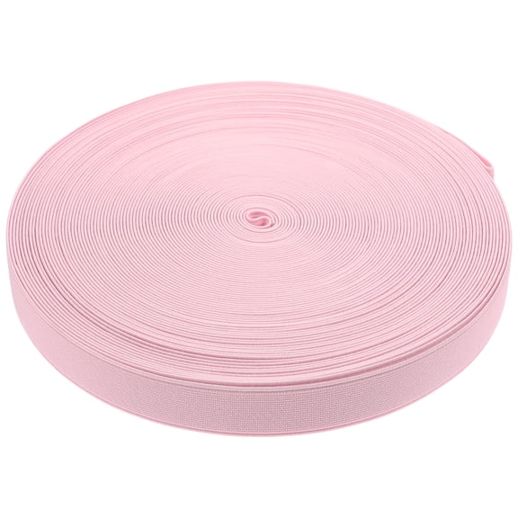 PTOOTP Adjustable Cord Flat Polyester Elastic Pink 1 Roll