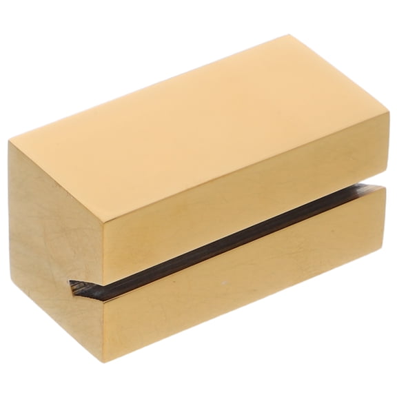 PTOOTP Stainless Steel Card Stand with Golden Finish for Office Desk, Business Cards Holder, Elegant and Practical