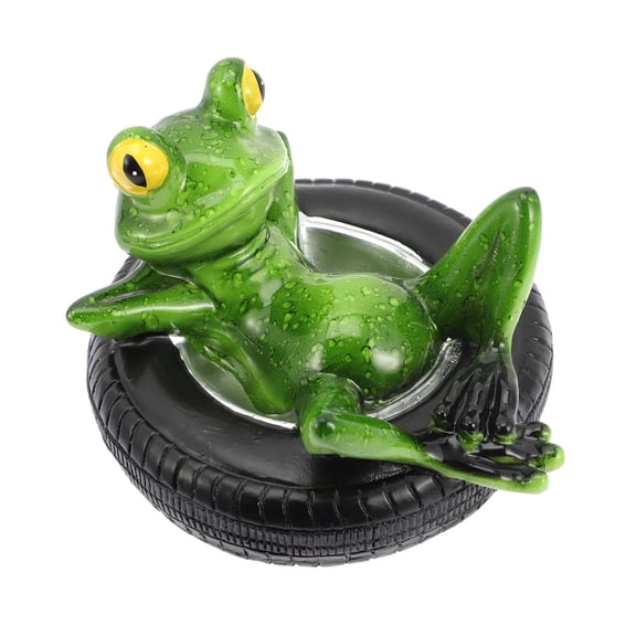 PTOOTP Vibrant Resin Frog Figurines for Garden, Pool, and Water Decor, Floating Outdoor Decorative Accents