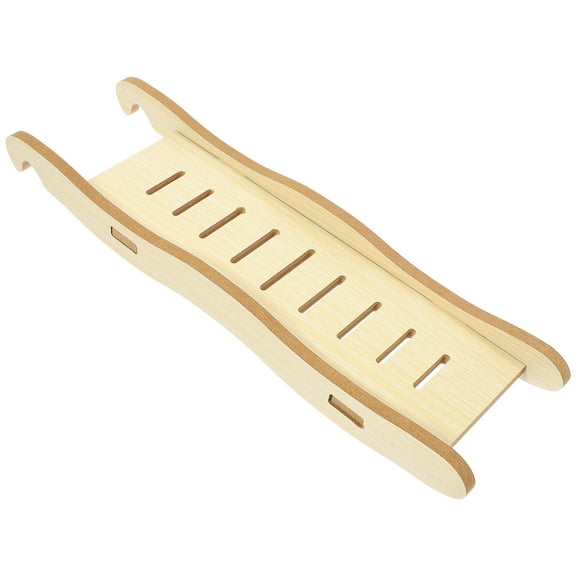 PTOOTP Khaki Wood Bite-Resistant Ladder for Hamsters, Chinchillas, Small Pets Climbing and Chewing Toy