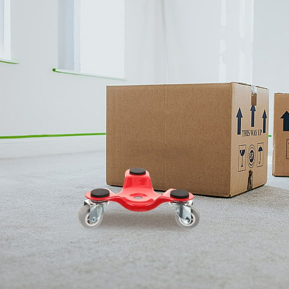PTOOTP Furniture Movers Dolly Red Rubber 1Pack for Rearranging Space