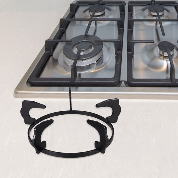 PTOOTP Black Cast Iron Stove Pot Stand Durable Gas Cooker Rack with Anti Slip Design