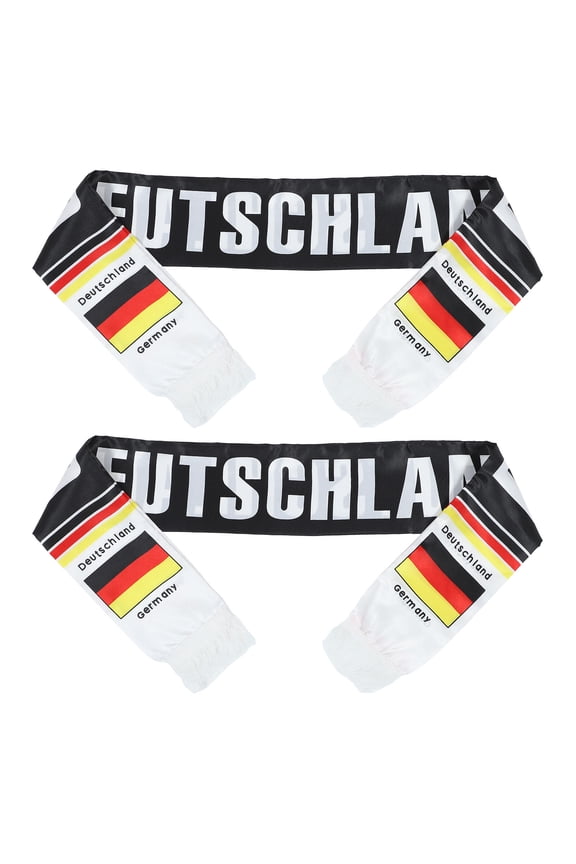 Soccer Fan Scarf Set 2pcs National Team Supporter Scarves for Adults Football Fan Gear Accessories