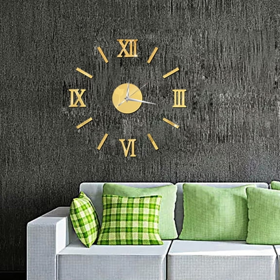 PTOOTP Premium Acrylic Roman Wall Clock for Stylish Time Keeping and Luxury Decor