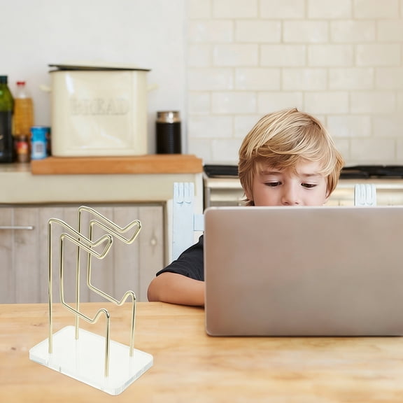 PTOOTP Golden Metal Game Controller Holder, Compact and Space-Saving Design