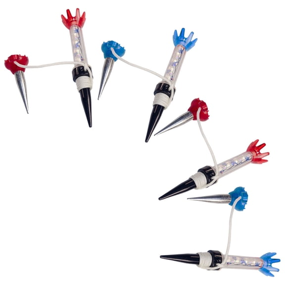 PTOOTP 4-Pack Golf Tee Stand Set with Plastic and Metal Build, Assorted Colors for Smooth and Consistent Shots