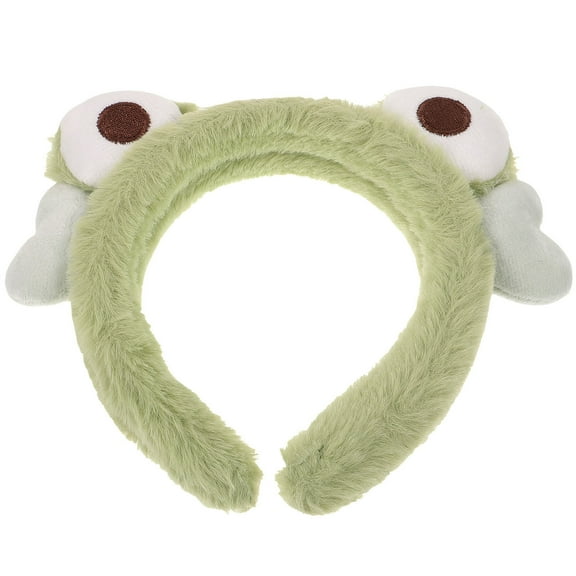 PTOOTP Green Plush Frog Headband Soft Hairband for Face Washing, Spa, Makeup, Skincare, and Beauty Accessories