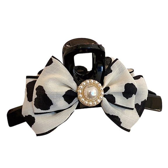 PTOOTP Black Hair Bow Jaw Clip, Stylish Hair Accessory for Women and Girls, Perfect for Parties and Everyday Wear, 1 Piece