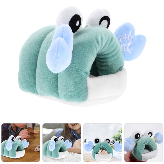 PTOOTP Cozy Hideaway Pet Bed Round Cotton Green Dwarf Rabbits 1 Set
