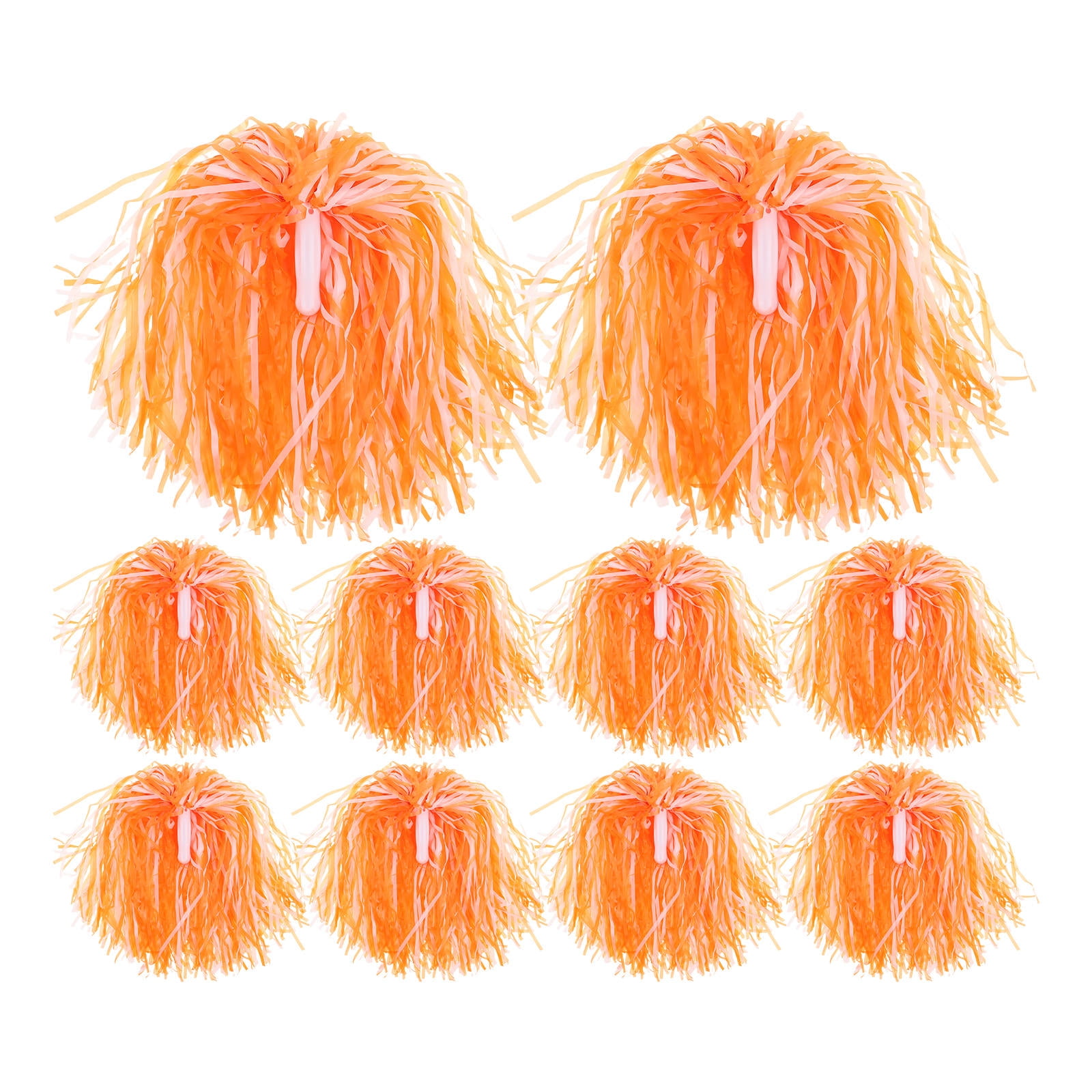 PTOOTP 18-Piece Multi-Color Cheerleader Pom Poms Set, PE Material for Sports Events, Audience Engagement, and Cheerleading Fun