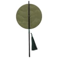 thumbnail image 1 of PTOOTP Green Wooden Round Fan Traditional Chinese Style Handheld Fan for Women Cultural Enthusiasts and Collectors, 1 of 8