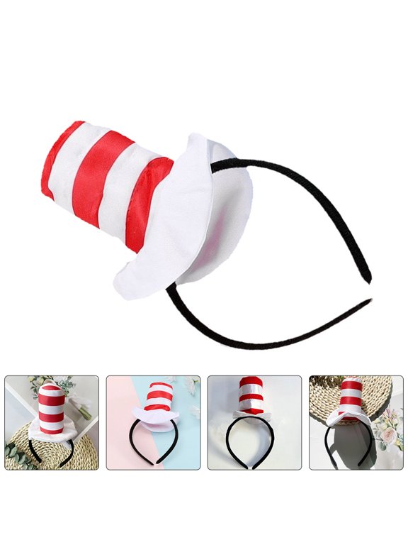 Hat Style Party Headband Decorative Hair Hoop with Cloth and ABS Material for Weddings Festivals and Stage