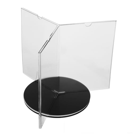 PTOOTP Clear Tabletop Menu Stand Display, Elegant Transparent Menu Holder for Cafes, Restaurants, Banquets, and Events
