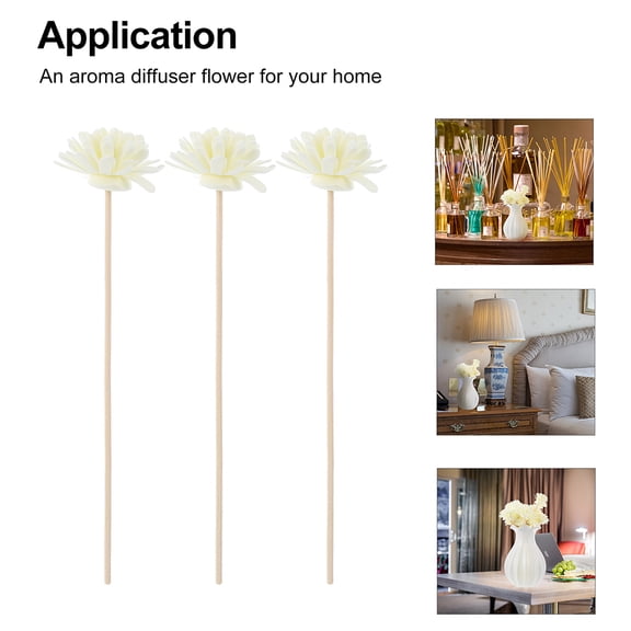 PTOOTP Rattan Stick Diffusers Light Yellow Scented Reed Sticks for Home Decor 20 Pieces