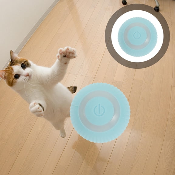 PTOOTP Green Kitten Smart Rolling Cat Toy Portable Interactive Pet Plaything