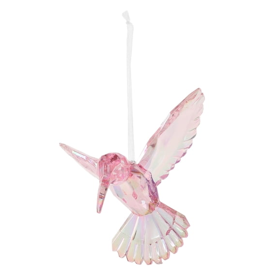 PTOOTP Hummingbird Garden Decor Acrylic Bird Shape Ornament Elegant Pink 1Pack