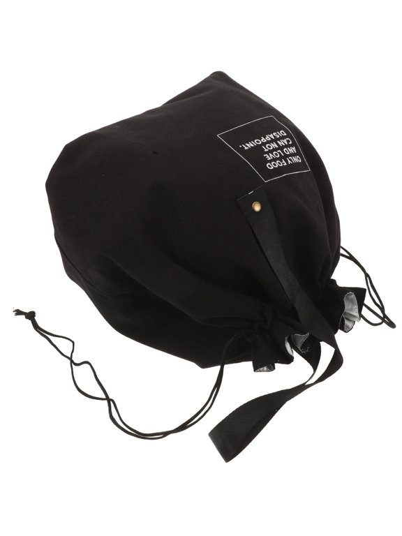 Thermal Bento Cooler Bag Black Canvas with Superior Insulation