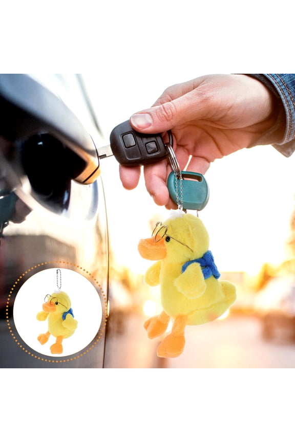 Key Chain Pendant Duck Shape Fashionable Keychain for Family Members Giving 1Pcs Back to School