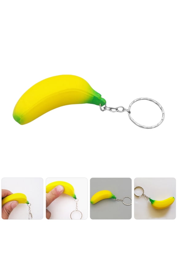 12-Pack Cute Banana Charm Keychains for Keys, Bags, Backpacks - Fun and Accessories