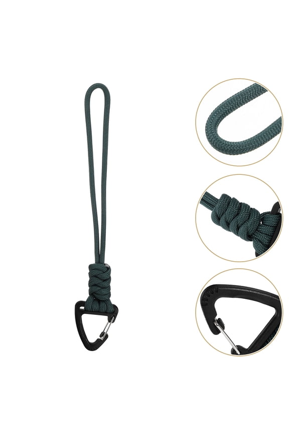 Dark Green Rope Keychain Lanyard for Phone and Accessories, Stylish Design, 1 Set